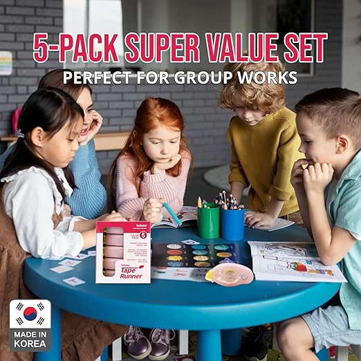 TapeRunner Double-Sided Adhesive Tape, 5/16 Inches by 315 Inches, Set of 5 Applicators