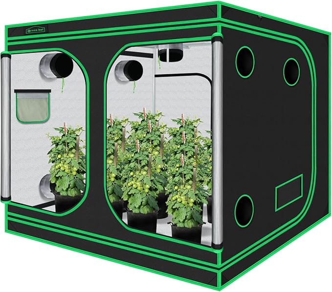 Grow Tent 96"x96"x78", High Reflective Mylar Dark Room with Observation Window, Removable Floor Tray and Tool Bag for Indoor Plant Growing 8'X8