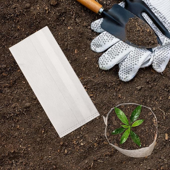 Nursery Grow Bags, 100 PCS Non-Woven Plants Grow Bags 7.8"x8.6", Solid Seed Starter Bags Fabric Seedling Pots Plants Pouch Home Garden Supply