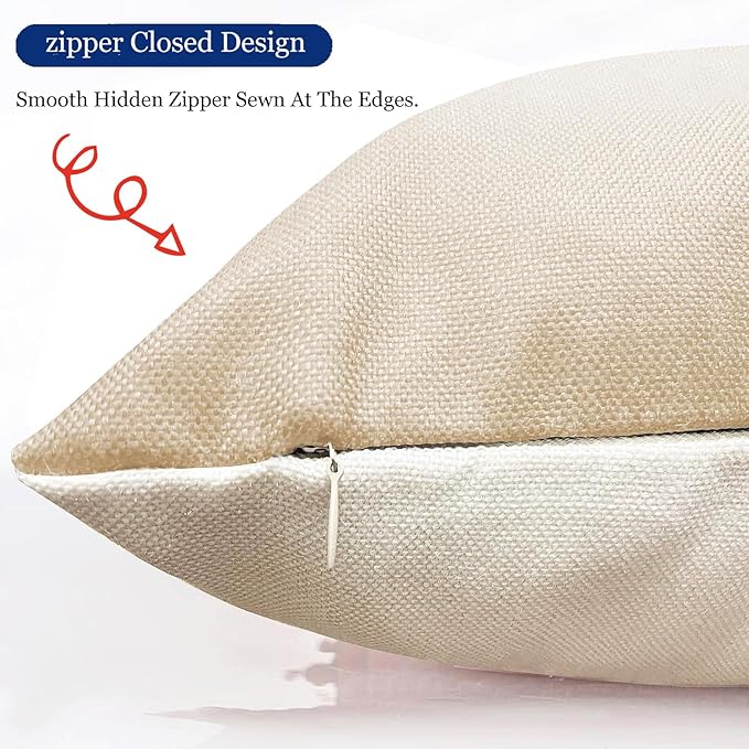 Decorative Throw Pillow Covers 18x18 inch Light khaki Pillow Covers for Couch Sofa Living Room Bedroom,Farmhouse Outdoor Throw Pillow Cover,Modern Geometric Linen Square Throw Pillow Case Set of 4