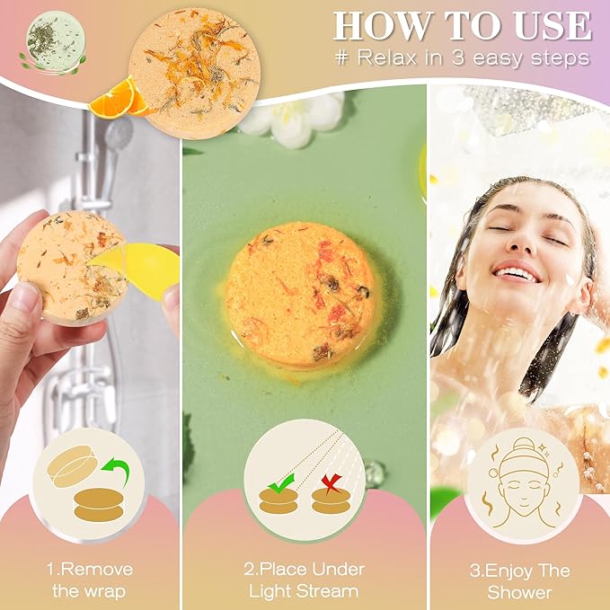 Shower Steamers Aromatherapy Birthday Gifts for Women-12 Pack Mothers Day Gifts,Gifts for Grandma,Wife,Mothers,Stress Relief and Relaxation Gifts for Women and Men,Created Your Own Home SPA