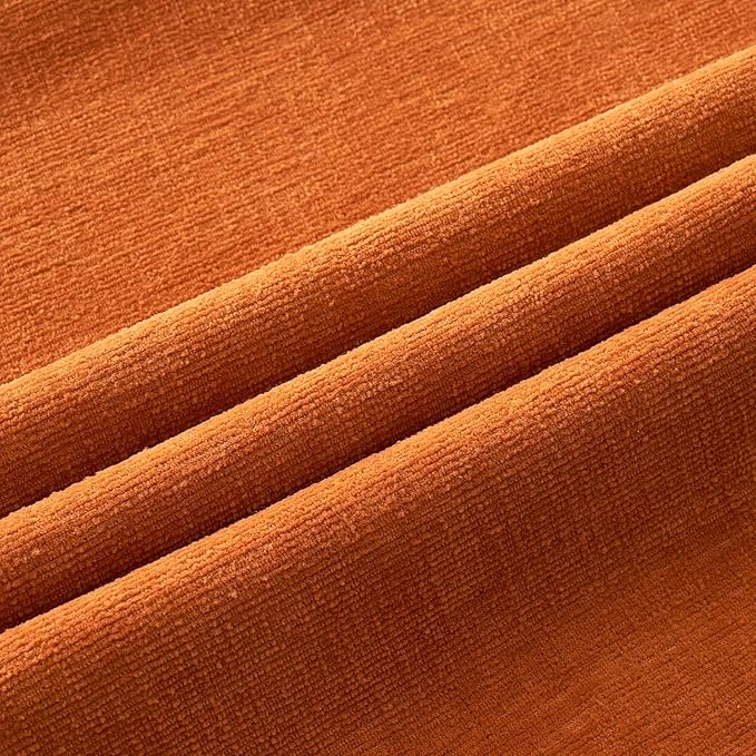 MIULEE Orange Couch Pillow Covers 16x16 Inch, Set of 2 Soft Chenille Fall Decorative Square Throw Pillow Covers Farmhouse for Sofa Living Room Bed