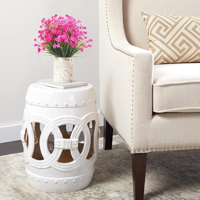 8 Bundles Artificial Daffodil Outdoors Flowers (Pink-Daffodil)