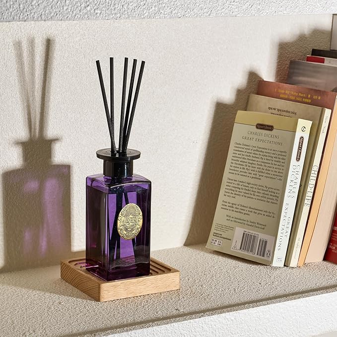 M&SENSE 6.3 oz Large Reed Diffuser Set | Lavender Glow Scent Oil Diffuser with Sticks | Hotel Collection Non-Toxic Essential Oil |for Bedroom Bathroom Living Room