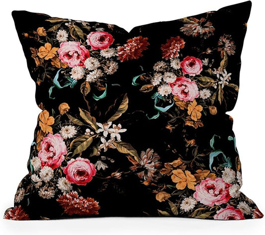 Society6 Midnight Garden IV Throw Pillow Insert-Home Decor by Burcu Korkmazyurek, 20" x 20"