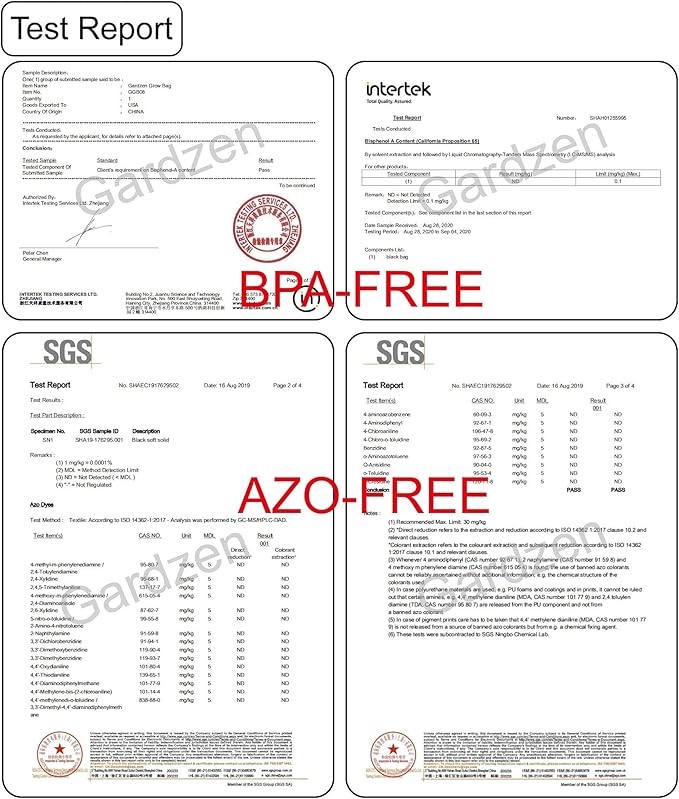 Gardzen 20-Pack 10 Gallon Grow Bags, Aeration Fabric Pots with Handles, Heavy Duty Plant Bags for Plants