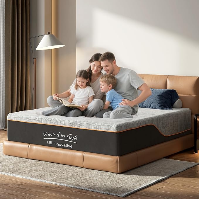 14 Inch King Size Mattress Cooling Gel- Luxurious Plush Feel with Reinforced Edge for Maximum Space & Support | CertiPUR-US Certified for Master Bedrooms & Families | Motion Isolation