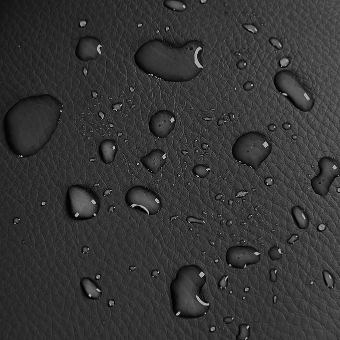 Yaheetech Bar Stools, Adjustable PU Leather Swivel Barstools, Modern Counter Stools with Back and Footrest, Counter Height Barstools for Bar, Kitchen, Dining Room, Black