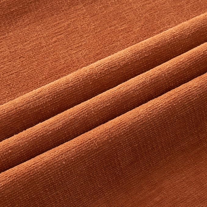 MIULEE Burnt Orange Couch Pillow Covers 16x16 Inch, Set of 2 Soft Chenille Fall Decorative Square Throw Pillow Covers Farmhouse for Sofa Living Room Bed