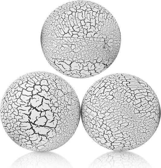 Decorative Orbs for Bowls and Vases, Set of 3, 4 inches, Coffee Table Decor Balls, Table Centerpiece Decorations