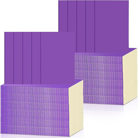 Handepo 100 Pack Composition Notebooks A5/A6 Ruled Lined Composition Kraft Notebooks Bulk Soft Cover Journals Travel Diary Memo for Students Classroom Office Supplies(A5,Purple)