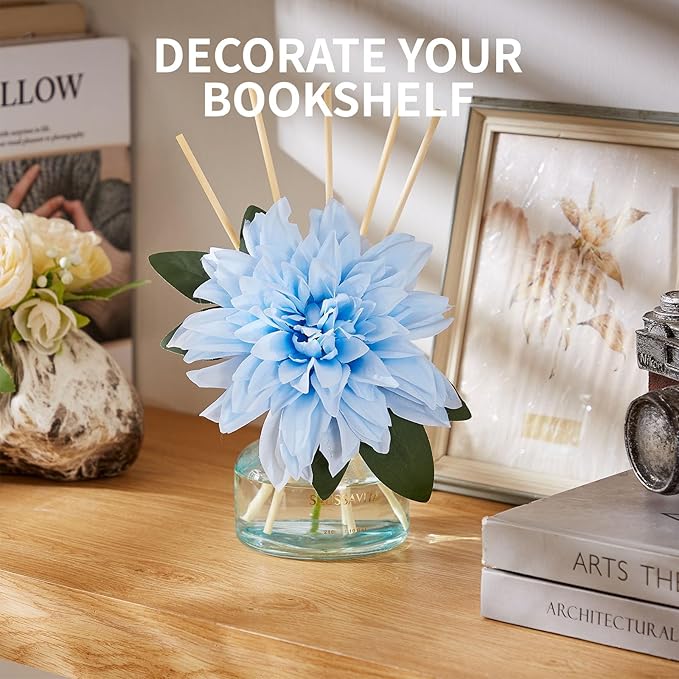 Reed Diffusers Set The Forest of Citrus Scent, Bathroom Floral Scent Diffuser, Reed Diffuser for 120 Days, Bathroom Diffuser with 7 Sticks, Office Desk Accessories, Bedroom Decor