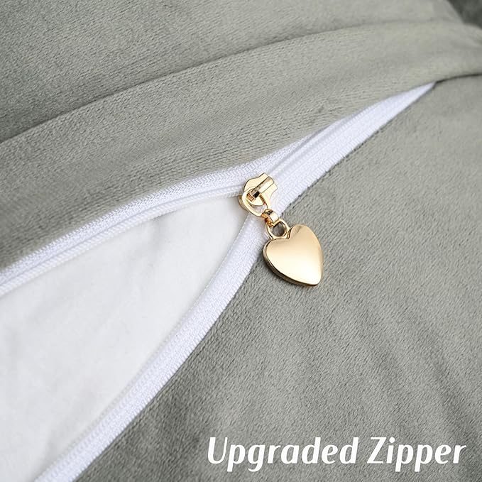 FUTEI Grey Chenille Throw Pillow Covers 22x22 Inch Set of 2,Soft Cozy Bound Edge Design Cushion Case,Home Decor for Couch Bed Living Room