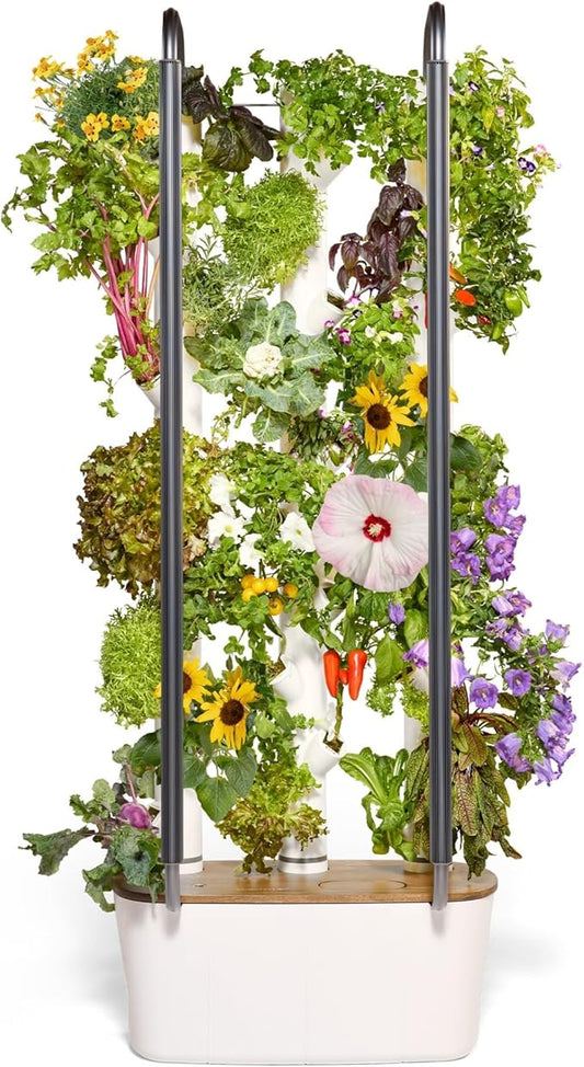 Gardyn Home 4 Vertical Hydroponics Growing System Kit - 30 Non-GMO Plants, Herbs, Vegetables - Smart Tower Garden Hydroponic Herb Garden Planter Indoor Kit - Indoor Gardening System w/LED Grow Lights