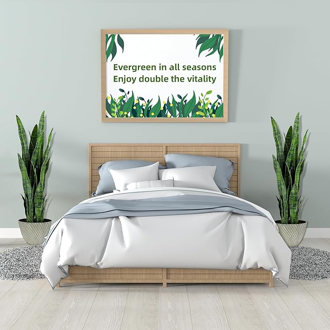 KOL 3ft 2-Pack Artificial Snake Plant - 32 Thick Lifelike Leaves, Faux Silk Sansevieria for Indoor Home & Garden Decor, 35in Potted Fake Mother-in-Law's Tongue Plants, Green