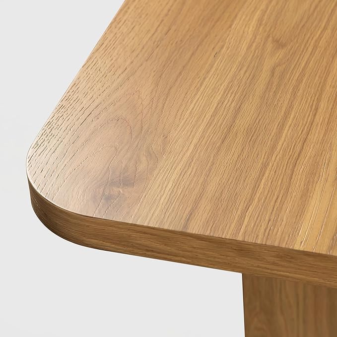 Casaphoria 67" Dining Table for 6, Wood Kitchen Table with Scratch-Resistant Top & V-Shaped Base, Modern Farmhouse Rectangular Dining Table for Living Room, Kitchen, Easy Assembly, Natural Wood