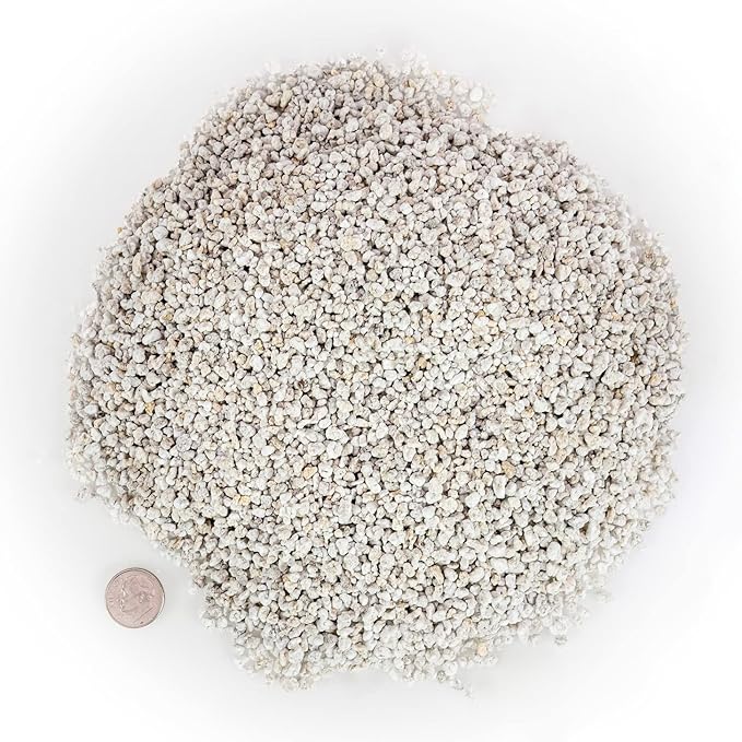Organic Perlite — Medium/Fine Grade Horticultural Soil Amendment for Indoor & Outdoor Container Plants for Drainage Management and Enhanced Growth (3 Quart)