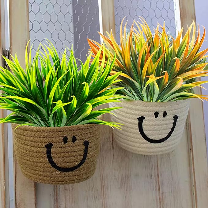 8 Pcs Outdoor Fake Plants UV Resistant Artificial Tropical Plants Flowers Faux Garden Grass Plants Décor Fall Winter Summer Planters Patio Front Door Porch Plastic Bushes & Shrubs Decoration