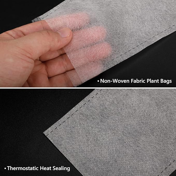 GREANER 200PCS Plant Nursery Bags, 3.5"x4.7" Biodegradable Non-Woven Fabric Plant Seeding Grow Bags, Vegetables Fabric Plant Seedling Pots, Transplant Pots Grow Pouch, Home Garden Supply