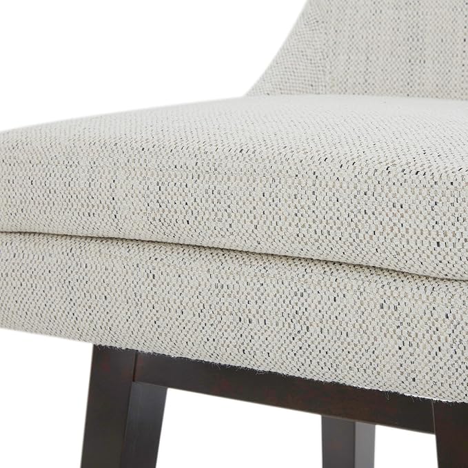 CHITA Bar Stools Set of 2, Counter Height Swivel Barstools, FSC Certified Morden Upholstered Fabric Counter Chairs with Back Support, 26.8" H Seat Height, Fabric in Ivory