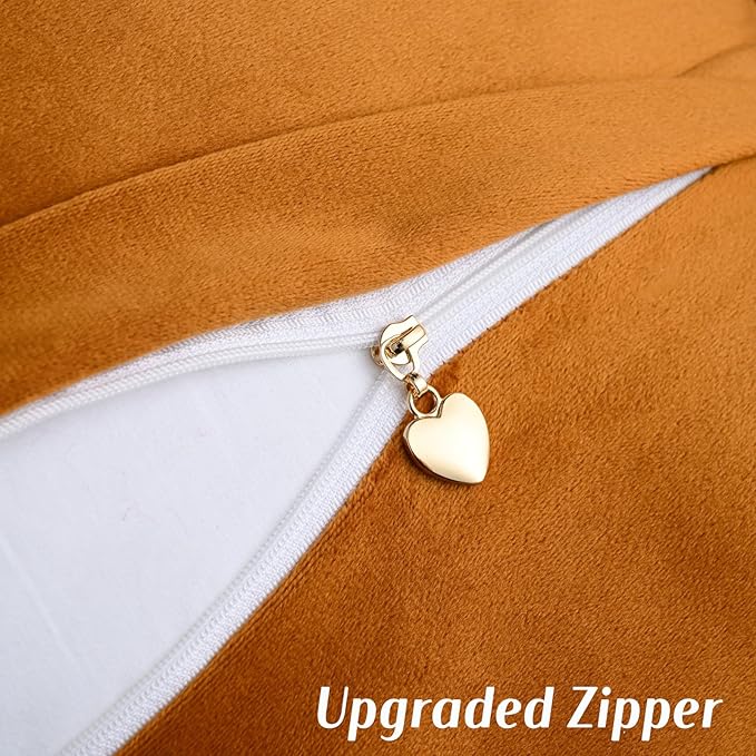 FUTEI Rust Chenille Throw Pillow Covers 20x20 Inch Set of 2,Soft Cozy Bound Edge Design Cushion Case,Home Decor for Couch Bed Living Room