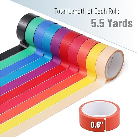 Mr. Pen- Washi Tape Set, 10 Pack, Decorative Tape, Washi Tapes, Colored Tape, Scrapbook Tape, Scrapbook Washi Tape for Journaling, Craft Tape, Washy Tape, Washy-Tape