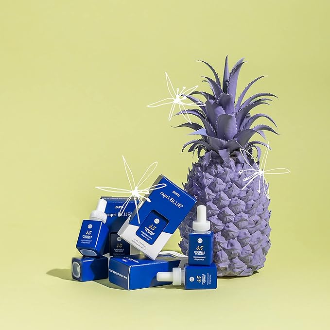Capri Blue Pura Smart Home Plug-in Diffuser Refills – Includes 2 Capri Blue Pura Refills for Plug In Diffusers for Home - Long Lasting Luxury Scents - Pineapple Flower (Pack of 2)