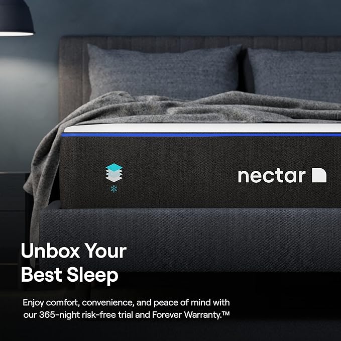 Nectar TwinXL Mattress - 365 Night Home Trial - Gel Memory Foam Mattress - CertiPUR-US Certified Foams - Forever Warranty
