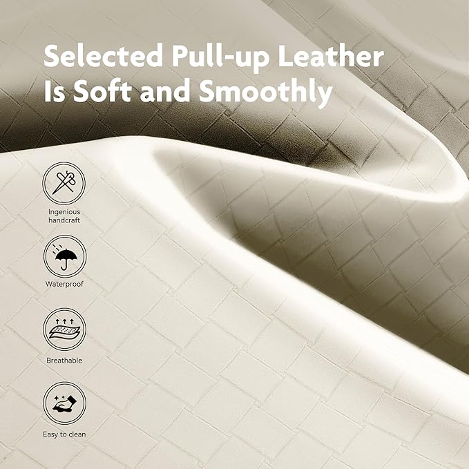 ALPHA HOME 24” Bar Stools Set of 1 Counter Height Bar Stool Pu Leather Kitchen Modern Bar Stools with Backrest Upholstered Footrest Sturdy Chromed Metal Steel Frame, Off-White