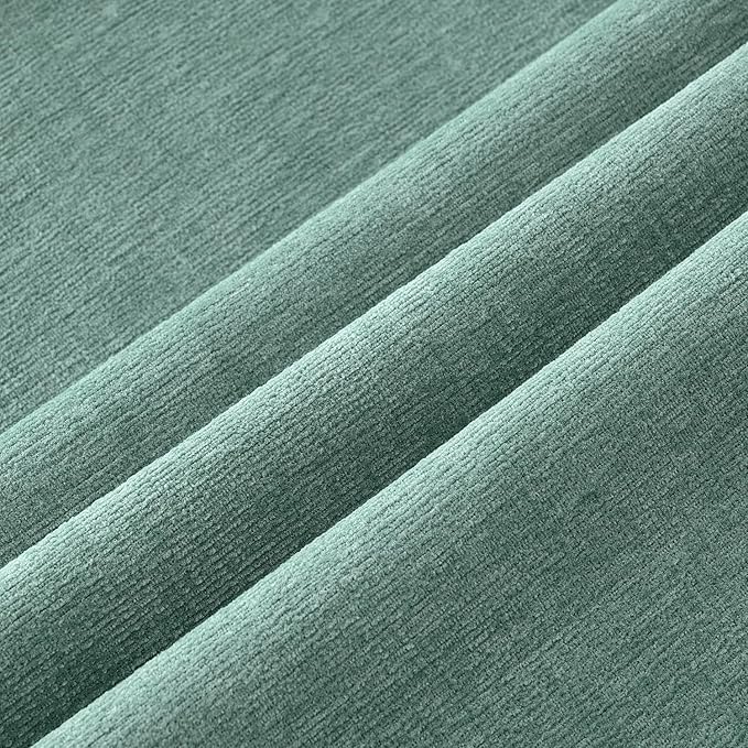 MIULEE Aqua Green Couch Pillow Covers 18x18 Inch, Set of 2 Soft Chenille Decorative Square Throw Pillow Covers Farmhouse for Sofa Living Room Bed