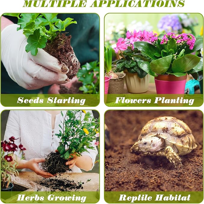 ZeeDix 50pcs (30mm) Coco Coir Pellets Organic Potting Soil for Planting Compressed Coco Coir Soil Coconut Soil Seed Starters for Indoors or Outdoors Bonsai Herbs Plants Flowers and Vegetables