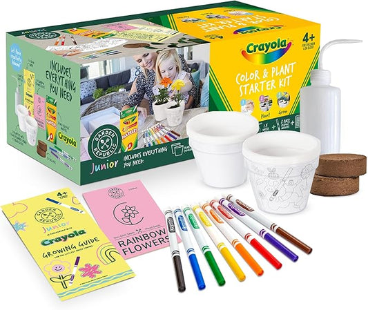 Garden Republic Jr Color and Plant Starter Grow Kit for Kids - Color & Plant Growing Kit for Kids