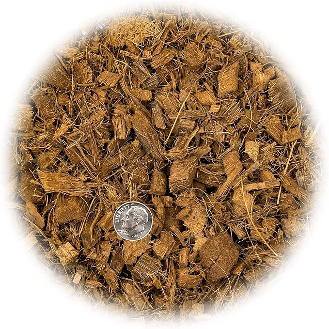 Premium Coconut Husk Chips and Fibers Mix for Orchids, Houseplant, Monstera and Fiddle Leaf Fig by GARDENERA (5 Quart Bag)