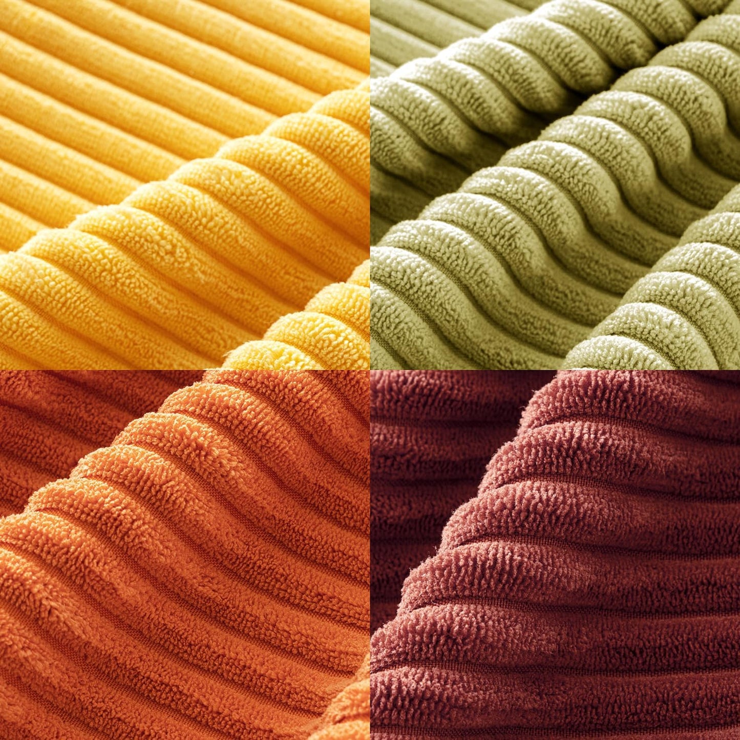 MIULEE Fall Decorative Throw Pillow Covers 20x20 Inch Set of 4, Vibrant Cushion Covers Vintage Retro Home Fall Decor Mix and Match Color Clash Design for Sofa Couch Bed Living Room Yellow Orange Rust