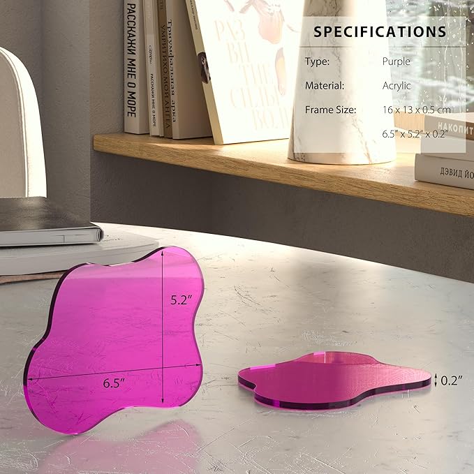 Acrylic Coaster for Desk, Clear Bar Drink Coaster, Clear Cloud Shape Coffee Cup Coaster, Perfect for Tabletop Protection and Accessories Display.