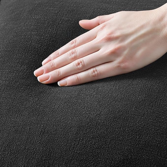 MIULEE Decorative Throw Pillow Covers Neutral Linen Fringe Throw Pillows Set of 2 Black Boho Farmhouse Cushion Covers with Tassels for Couch Sofa Bed Living Room Spring Home Decor 18x18 Inch