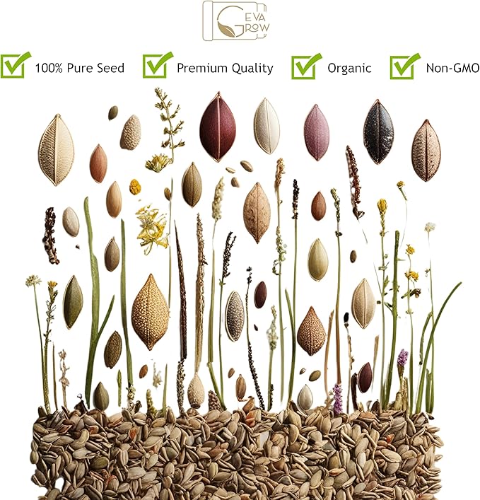 Awesome Annual Wildflower Seeds – 1oz Packet (15,000+ Seeds, Covers 100 Sq Ft) | 18 Easy-Grow Flower Varieties | Organic, Non-GMO | Fast Blooming Garden Mix for Bees, Butterflies & Pollinators