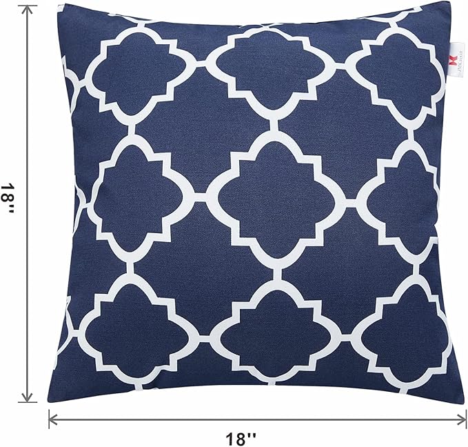 JMGBird Outdoor Pillows, Water Resistance Throw Pillows with Inserts,18x18 Inch,Pack of 2