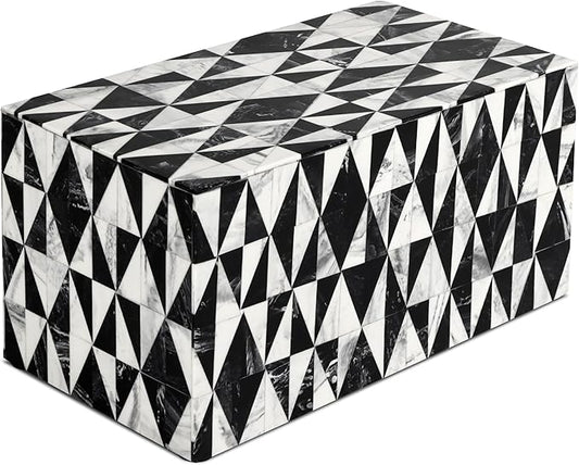 Handicrafts Home Modern Rectangular Decorative Box - Harlequin Pattern, 10x5x5 Inches