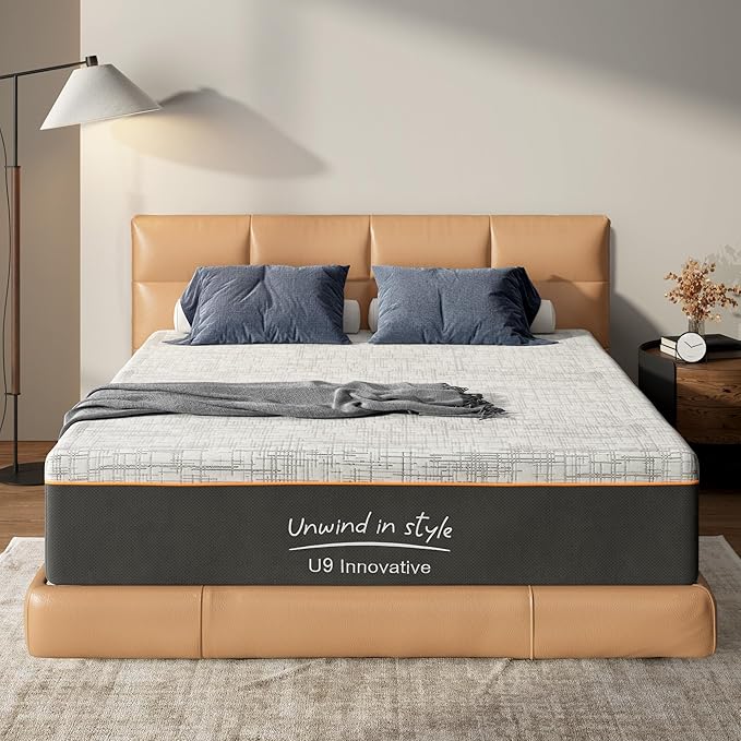 12 Inch King Size Mattress Cooling Gel- Luxurious Plush Feel with Reinforced Edge for Maximum Space & Support | CertiPUR-US Certified for Master Bedrooms & Families | Motion Isolation