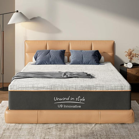 12 Inch King Size Mattress Cooling Gel- Luxurious Plush Feel with Reinforced Edge for Maximum Space & Support | CertiPUR-US Certified for Master Bedrooms & Families | Motion Isolation