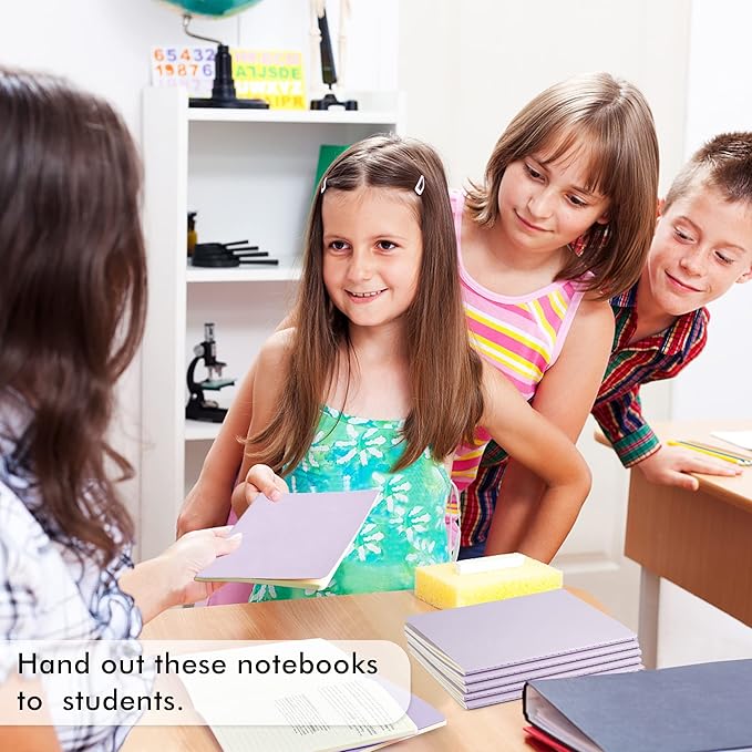 feela 36 Pack Soft Cover Journal Bulk, Lined Blank Travel Journal for Women Men Writing, Notebooks College Ruled for Work, Note Taking Notebook School Business Supplies, 8.2” x 5.5”, A5, Light Purple