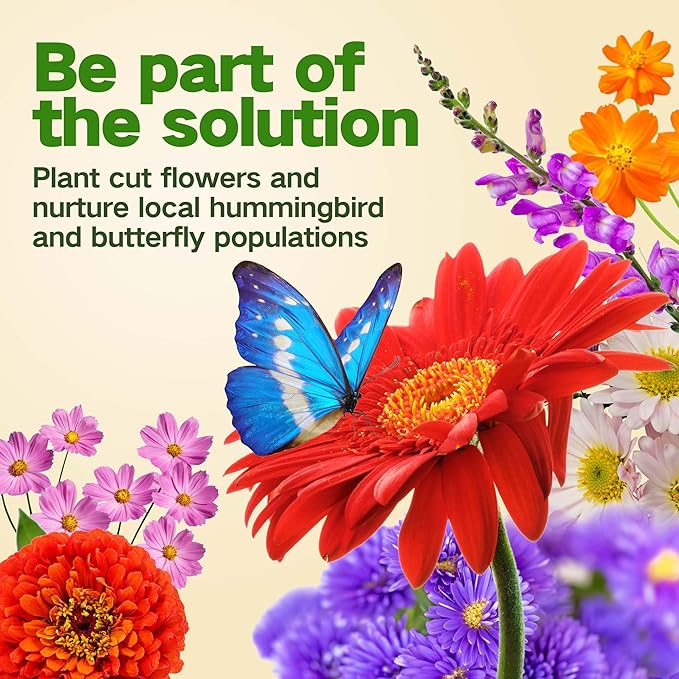 LUSH&DEW Cut Flower Seed Bank, Gift for Women Men, 32 Types Non-GMO Annual & Perennial Wildflower Seeds for Planting in Raised Garden Bed Greenhouse, Seed Storage Organizer, Zinnia Sunflower Zone 3-10