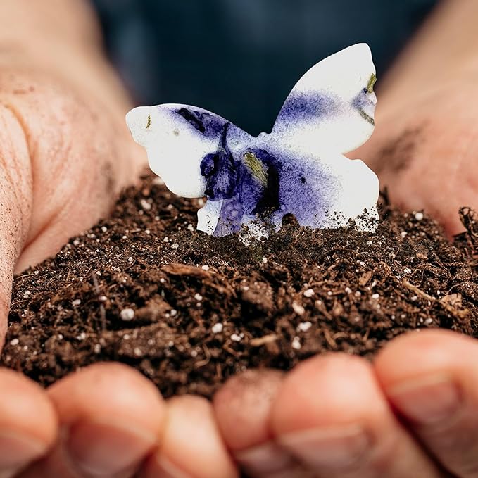 50 pcs Small Seed Paper – Purple Plantable Wildflower Butterflies for Bridal Shower, Wedding Gift, Birthday, Mother's Day & Other Milestone Celebrations