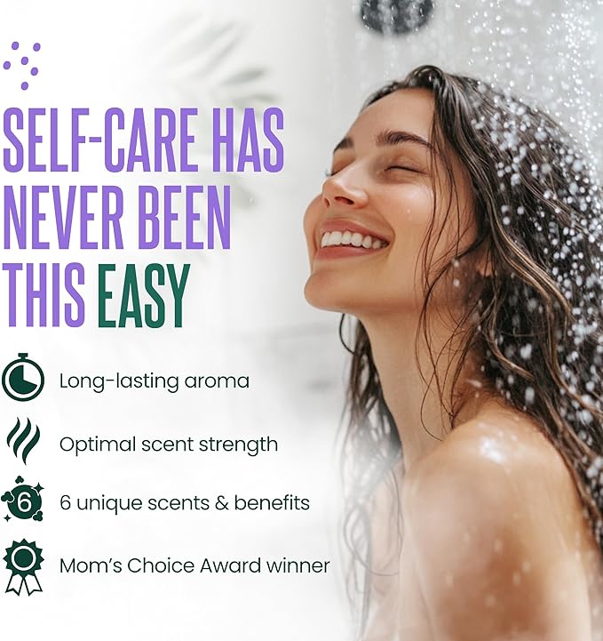 Cleverfy Shower Steamers Aromatherapy for Women and Men – Self-Care Shower Bombs for Stress Relief and Relaxation – 6 Tablets