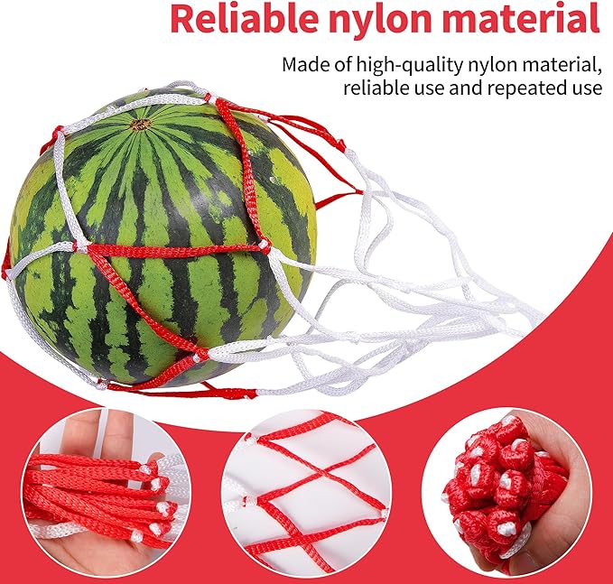 Iceyyyy 30 Packs Watermelon Hammock Mesh Bags-2 Colors Melon Hanging Net Bag-Heavy Duty Trellis Hammock Net for Watermelon,Pumpkin and Cantaloupe