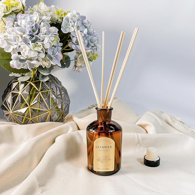Premium Reed Diffuser Set - 8.8 oz (250 ml) Bedroom Bathroom Living Room Home Fragrance Products SANTAL33 Scent 1 Pack
