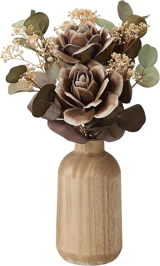 Timeless Luxe Bloom - Premium Artificial Fake Flower for Outdoor, Indoor, Garden, Home, Office, Bouquet Centerpiece Wedding, Event, Party Decoration (Majestic Midnight Roses)