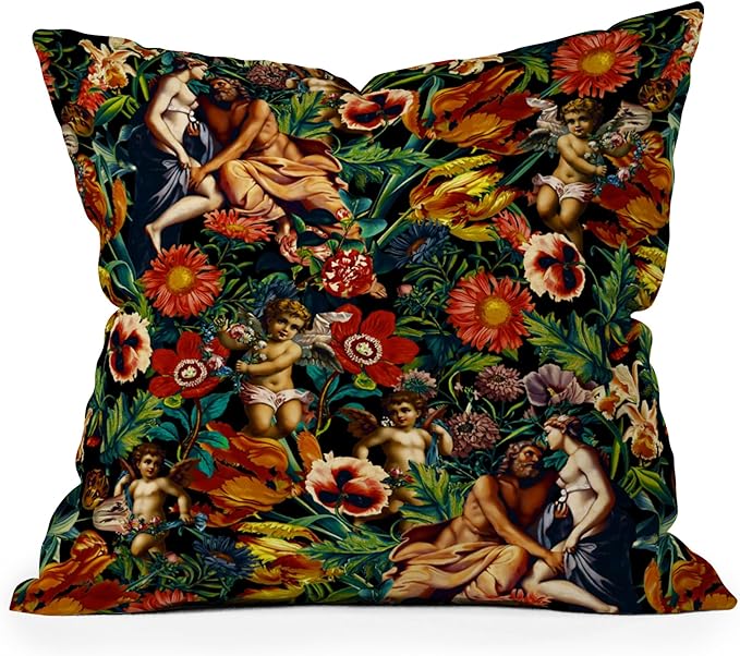 Society6 Hera and Zeus Garden Throw Pillow Insert-Home Decor by Burcu Korkmazyurek, 16" x 16"
