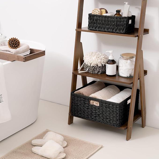 GRANNY SAYS Storage Basket for Organizing, Wicker Storage Basket for Shelf, Large Wicker Baskets for Organization, Decorative Baskets for Living Room and Entryway, 1-Pack